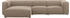 Willi Schillig Ecksofa around-the-block 341x66x164 cm Longlife Xtra-Leder Z59 Longchair links braun (stone z59)