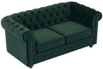 Kauf-Unique Sofa 2-Sitzer - Samt - Grün - CHESTERFIELD