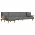 vidaXL Schlafsofa in L-Form Dunkelgrau 279x140x70 cm Stoff (3157212)