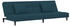 vidaXL Schlafsofa 2-Sitzer mit 2 Kissen Blau Samt (375806)