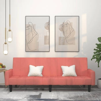 vidaXL Schlafsofa 2-Sitzer Rosa Samt (375778)
