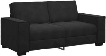 vidaXL 2-Sitzer-Sofa Schwarz 140 cm Samt (4105025)