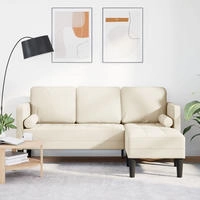 vidaXL Sofa Set mit Kissen Leinen Polyester