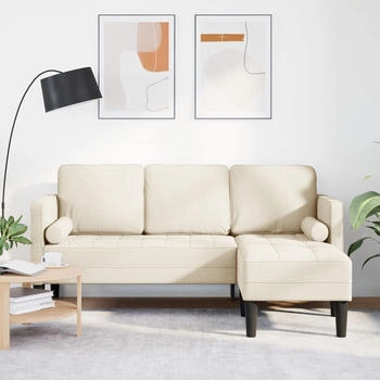 vidaXL 3-Sitzer L-f&ouml;rmiges Sofa Leinen 160 cm (42001924)
