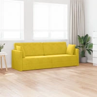 vidaXL Boden-Sofa-Bett Gelb 213 x 70 x 77 cm Samt