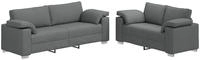 vidaXL Sofa 2 stk. Dunkelgrau Stoff
