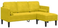 vidaXL Sofa Set mit Kissen Gelb Polyester