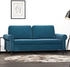 vidaXL 2-Sitzer-Sofa Blau 140 cm Samt (359538)