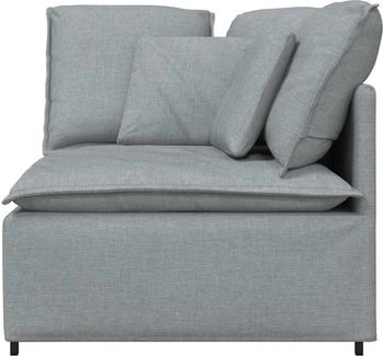 vidaXL Modulares Sofa Eckmodul mit Kissen Hellgrau 100 cm (4104447)