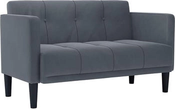 vidaXL Zweisitzer-Sofa Dunkelgrau 111 cm Samt (4100571)