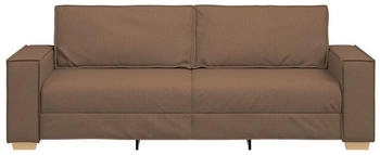 vidaXL Sofa Stuhl Hellgrau 59 cm Stoff Braun Stoff und Holz Mittel (4104994)
