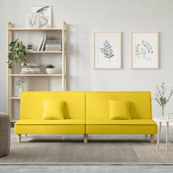 vidaXL Schlafsofa Hellgelb Stoff (351904)