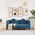 vidaXL Sofa mit Kissen 2-Sitzer Blau Samt (372640)
