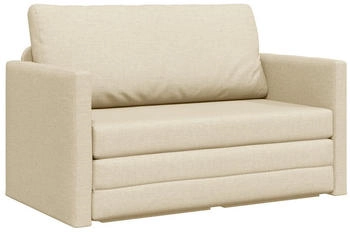 vidaXL Boden-Sofabett 2-in-1 Creme 124x71x78 cm Stoff (4106697)