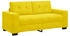 vidaXL Zweisitzer-Sofa Gelb 140 cm Samt (4105128)