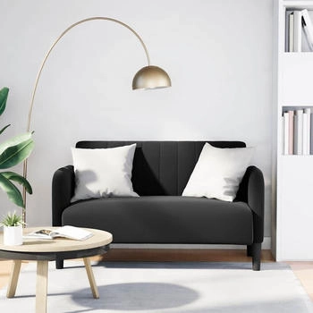 vidaXL Zweisitzer-Sofa Schwarz 109 cm Samt (4100592)