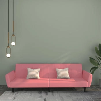 vidaXL Schlafsofa 2-Sitzer Rosa Samt (375861)