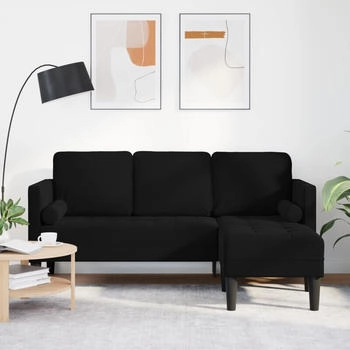vidaXL Schwarz Polyester, Schaumstoff, Holz Standard Minimalistisch (42001931)