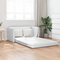 vidaXL Schlafsofa Wei&szlig; 124 x 71 x 78 cm Kunstleder