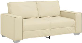 vidaXL Zweisitzer Sofa in Creme, 140 cm aus Kunstleder (4105052)