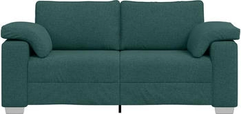 vidaXL Sofa Dunkelgr&uuml;n Polyester Standard Langlebig 3-Sitzer Sofa (4105232)