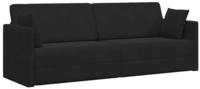 vidaXL Boden-Sofa-Bett Schwarz 213 x 70 x 77 cm Samt