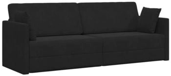 vidaXL Boden Sofabett 2-in-1 Schwarz 213x144x60 cm (4106730)