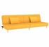 vidaXL Schlafsofa 2-Sitzer mit 2 Kissen Gelb Stoff (375895)