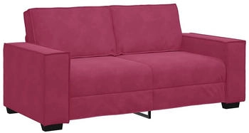 vidaXL 2-Sitzer-Sofa Weinrot 140 cm Samt (4105024)