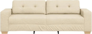 vidaXL Sofa Creme Polyester Mittel Abnehmbare Bez&uuml;ge (4105095)