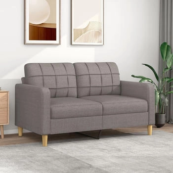 vidaXL 2-Sitzer-Sofa Taupe 140 cm Stoff (359098)