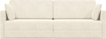 vidaXL Boden-Sofa-Bett 2-in-1 Creme 213x144x60 cm Velvet (4106732)