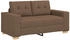 vidaXL 3-teiliges Sofa-Set mit Kissen aus braunem Stoff (3324632)