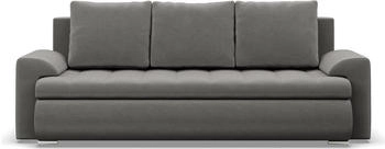 Mebligo Sofa 3-Sitzer mit Schlaffunktion 222x92x96 cm hellgrau