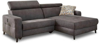JOB Ecksofa DOPPIO Mikrofaser grau/dunkelgrau