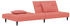 vidaXL Schlafsofa 2-Sitzer mit 2 Kissen Rosa Samt (375810)