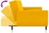 vidaXL Schlafsofa 2-Sitzer mit 2 Kissen Gelb Samt (337589)