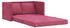 vidaXL Bodensofa mit Schlaffunktion Weinrot 122x204x55 cm Samt (353960)