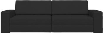 vidaXL Boden Sofa Bett 2-in-1 Schwarz 245x150x60.5 cm Stoff (4106717)