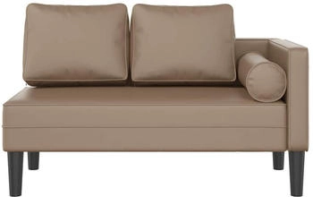 vidaXL Chaiselongue mit Kissen Cappuccino Kunstleder (4007569)