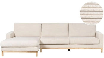 Beliani Siggard 4 Seater (right version) corduroy light beige