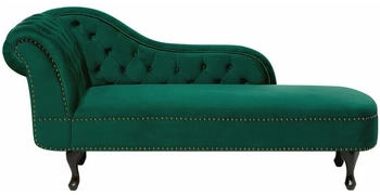 Beliani Nimes (left hand) velvet dark green