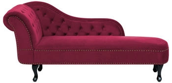 Beliani Nimes (left hand) velvet dark red