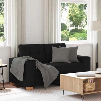 vidaXL Zweisitzer-Sofa Schwarz 120 cm Stoff (4105070)
