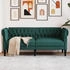 vidaXL Chesterfield-Sofa 2-Sitzer Dunkelgrün Stoff (372551)