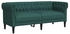 vidaXL Chesterfield-Sofa 2-Sitzer Dunkelgrün Stoff (372551)