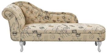 Beliani Nimes (left hand) fabric beige stamps