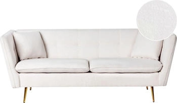 Beliani Frederica 3 Seater Boucle Off-White