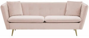 Beliani Frederica 3 Seater Velvet Pink
