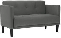vidaXL Zweisitzer-Sofa Dunkelgrau 111 cm Stoff